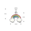 vDam Zilveren Gerhodineerde Regenboog Hanger 1336208