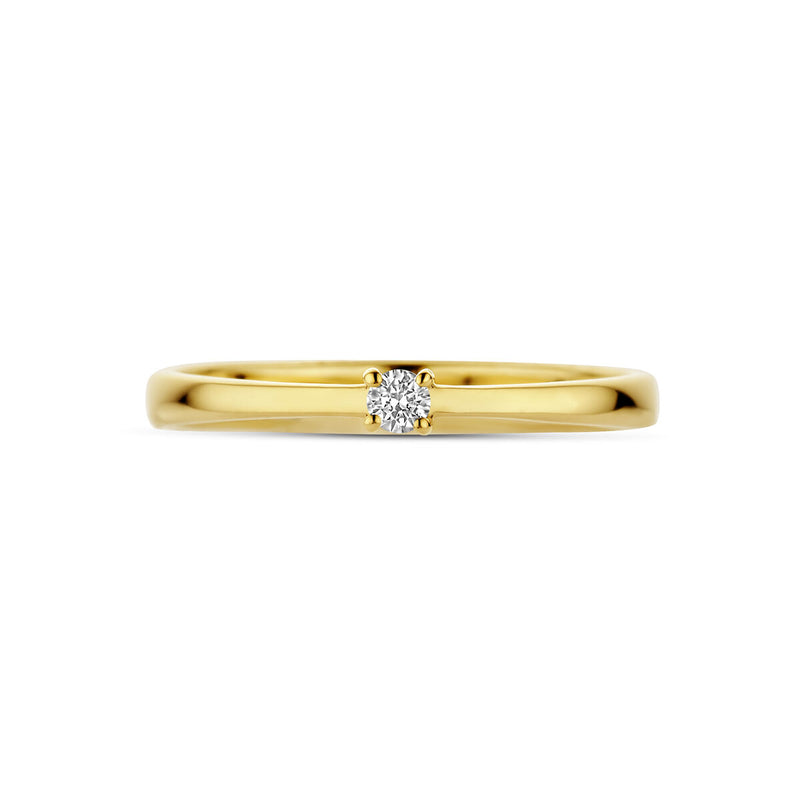 vDam 14k Geelgouden Ring met Diamant 4031790