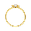 vDam 14k Geelgouden Bloem Ring met Parel 4032168