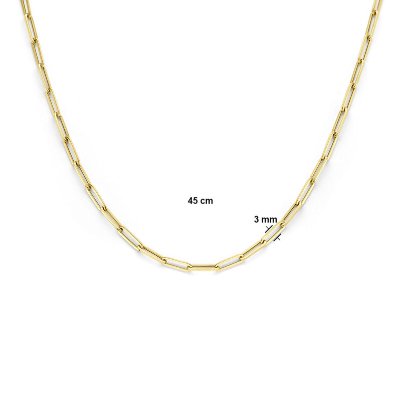 vDam 14k Geelgouden Paperclip Collier 4022513