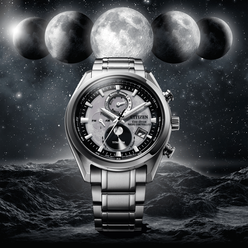 Citizen Radio Controlled 'Tsuki-yomi' Moonphase BY1010-81H