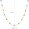 Blush ketting blauw 3162YRB