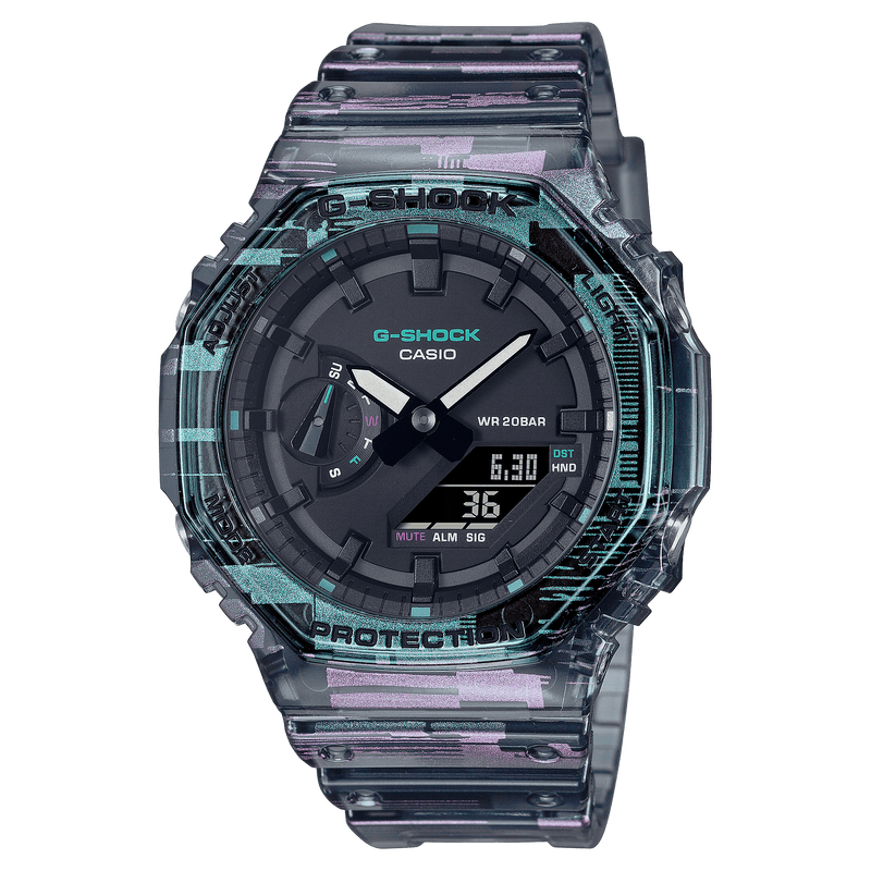 Casio G-shock digital glitch GA-2100NN-1AER