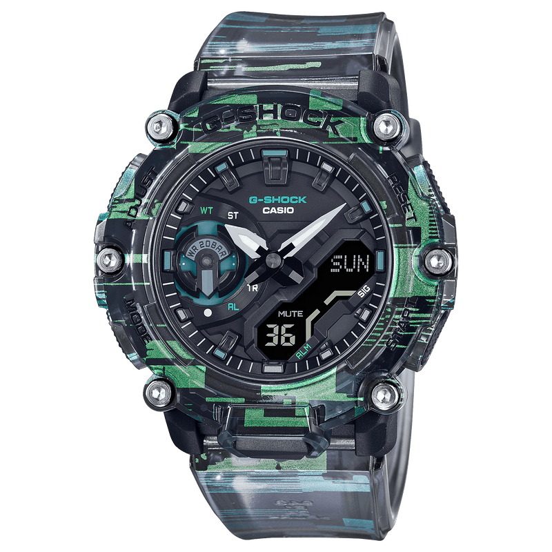 Casio G-shock digital glitch GA-2200NN-1AER