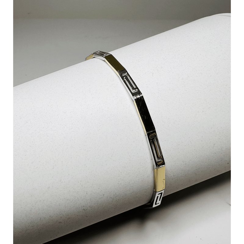 Gouden Armband bicolour meander