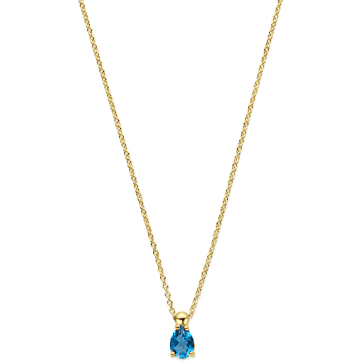 Gouden collier met london blue kwarts 40.30794