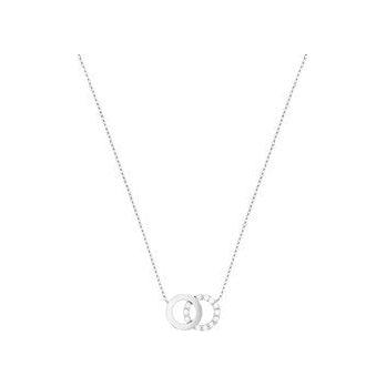 Witgouden Ketting rondjes met zirconia 4105391*