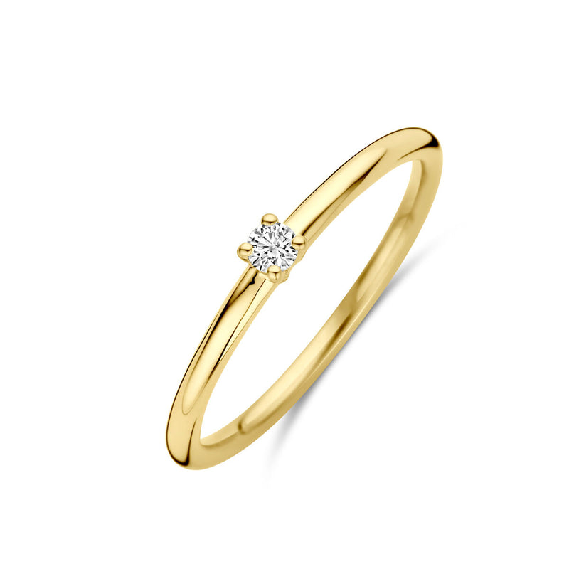 vDam 14k Geelgouden Ring met Diamant 4032016